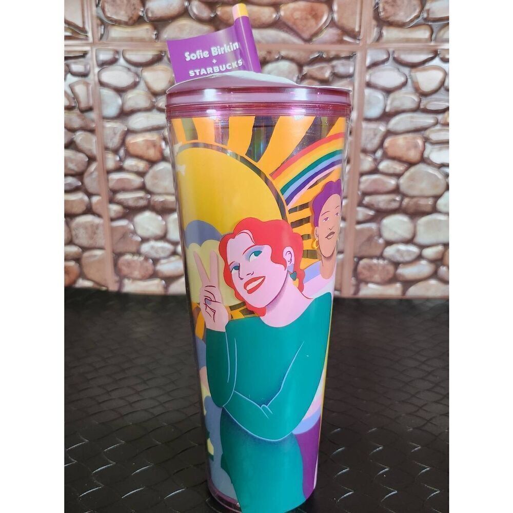 New Sofie Birkin + Starbucks Pride Month Exclusive Summer Sun Cup Tumbler 24 oz